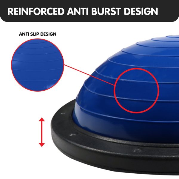 Powertrain Fitness Yoga Ball Home Gym Workout Balance Trainer – Blue