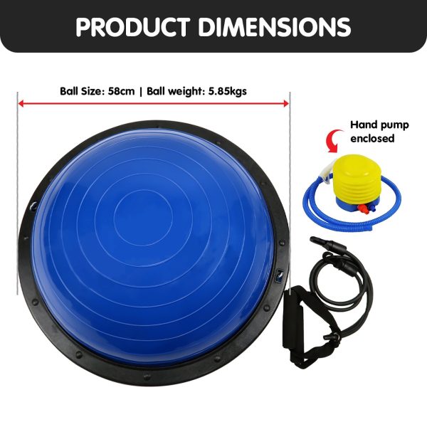 Powertrain Fitness Yoga Ball Home Gym Workout Balance Trainer – Blue