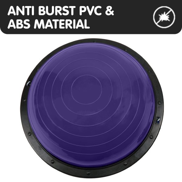 Powertrain Fitness Yoga Ball Home Gym Workout Balance Trainer – Purple