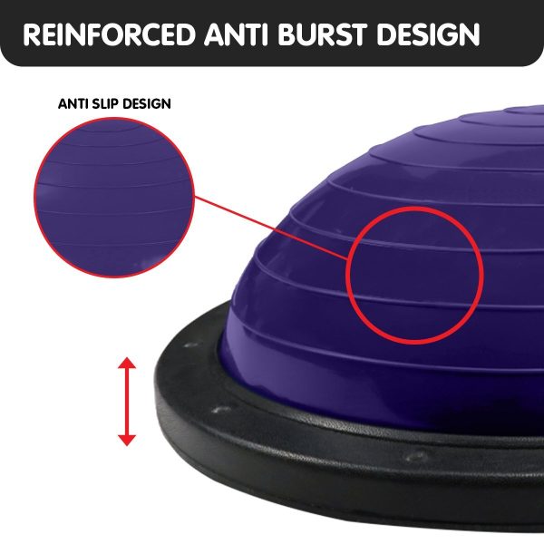 Powertrain Fitness Yoga Ball Home Gym Workout Balance Trainer – Purple