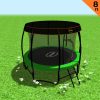 Kahuna Trampoline 8 ft with Roof – Green