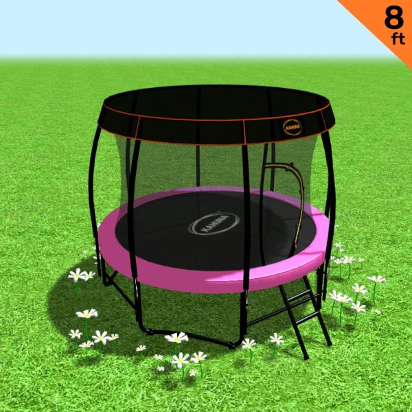 Kahuna Trampoline 8 ft with Roof – Pink