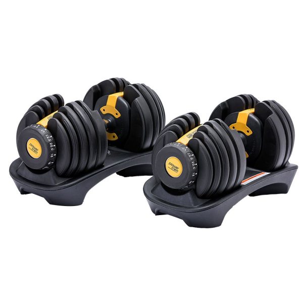 48kg Powertrain Adjustable Dumbbell Home Gym Set – Gold