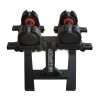 Powertrain GEN2 Pro Adjustable Dumbbell Set – 2 x 25kg (50kg) Home Gym Weights with Stand