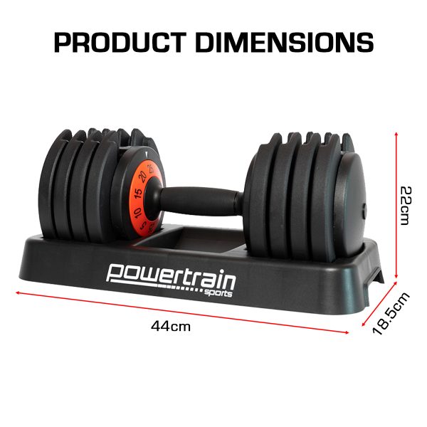 GEN2 Pro Adjustable Dumbbell Weights – 25 KG