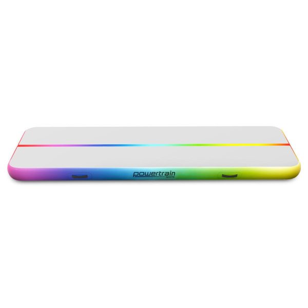 Air Track Inflatable Tumbling Gymnastics Mat – 4 x 1 M, Rainbow