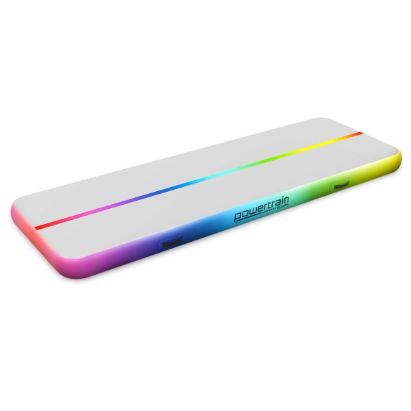 Air Track Inflatable Tumbling Gymnastics Mat – 4 x 1 M, Rainbow