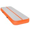 Air Track Inflatable Tumbling Gymnastics Mat – 3 x 1 M, Orange and Grey