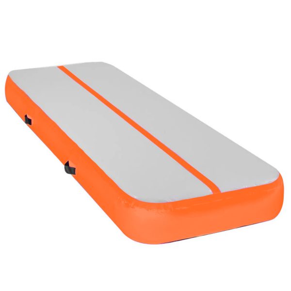 Air Track Inflatable Tumbling Gymnastics Mat – 3 x 1 M, Orange and Grey