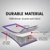 Air Track Inflatable Tumbling Gymnastics Mat – 4 x 1 M, Purple and Grey