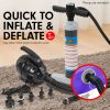 Air Track Inflatable Tumbling Gymnastics Mat – 4 x 1 M, Purple and Grey