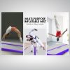 Air Track Inflatable Tumbling Gymnastics Mat – 4 x 1 M, Purple and Grey