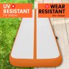 Air Track Inflatable Tumbling Gymnastics Mat – 5 x 1 M, Orange and Grey