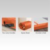 Air Track Inflatable Tumbling Gymnastics Mat – 5 x 1 M, Orange and Grey