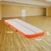 Air Track Inflatable Tumbling Gymnastics Mat – 5 x 1 M, Orange and Grey