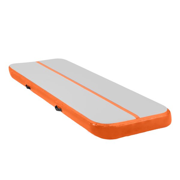 Air Track Inflatable Tumbling Gymnastics Mat – 5 x 1 M, Orange and Grey