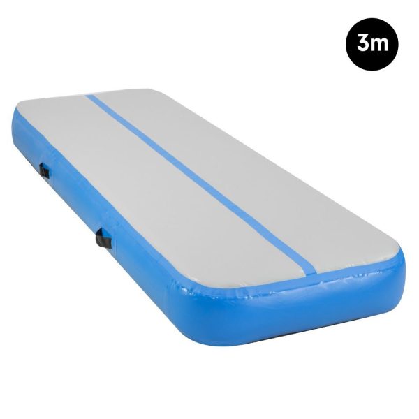 Air Track Inflatable Gymnastics Tumbling Mat – 3 x 1 M, Blue