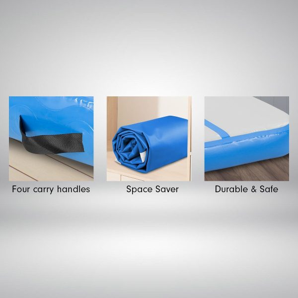 Air Track Inflatable Gymnastics Tumbling Mat – 4 x 1 M, Blue