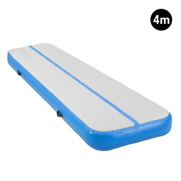 Air Track Inflatable Gymnastics Tumbling Mat – 4 x 1 M, Blue