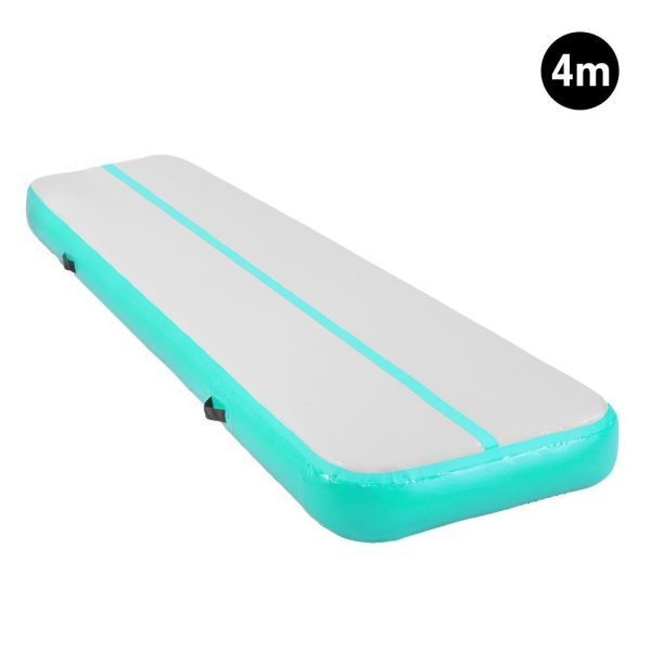 Air Track Inflatable Gymnastics Tumbling Mat – 4 x 1 M, Green