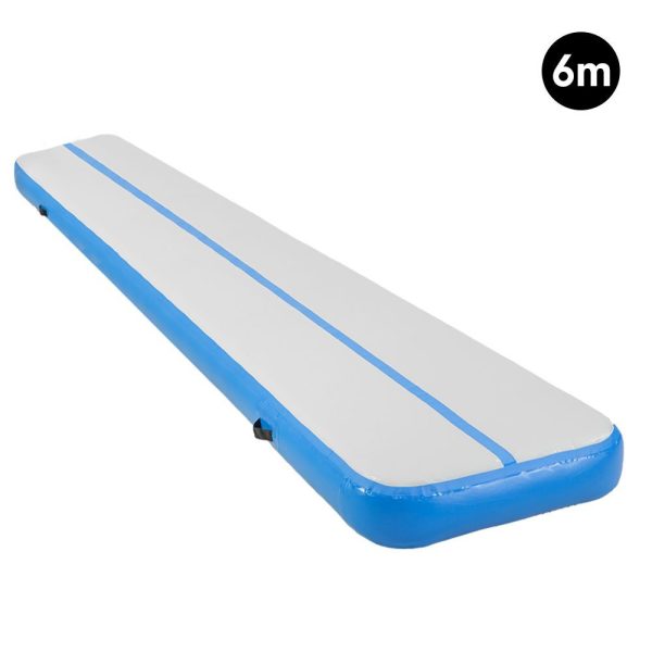 Air Track Inflatable Gymnastics Tumbling Mat – 6 x 1 M, Blue