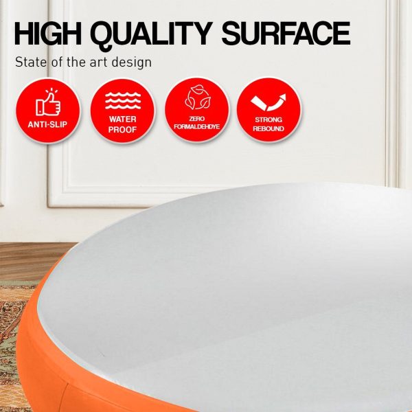 Air Track Spot Round Inflatable Gymnastics Tumbling Mat Pump – Orange