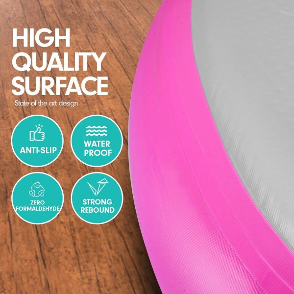 Air Track Spot Round Inflatable Gymnastics Tumbling Mat Pump – Pink