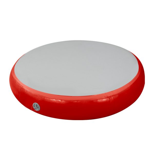 Air Track Spot Round Inflatable Gymnastics Tumbling Mat Pump – Red
