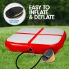 1m Air Block Inflatable Gymnastics Tumbling Mat with Pump – Red