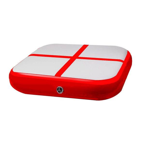 1m Air Block Inflatable Gymnastics Tumbling Mat with Pump – Red