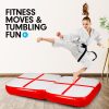 1m Air Block Inflatable Gymnastics Tumbling Mat with Pump – Red