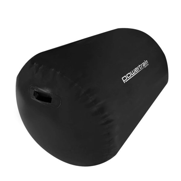 Inflatable Gymnastics Air Barrel Exercise Roller 120cm x 75cm – Black