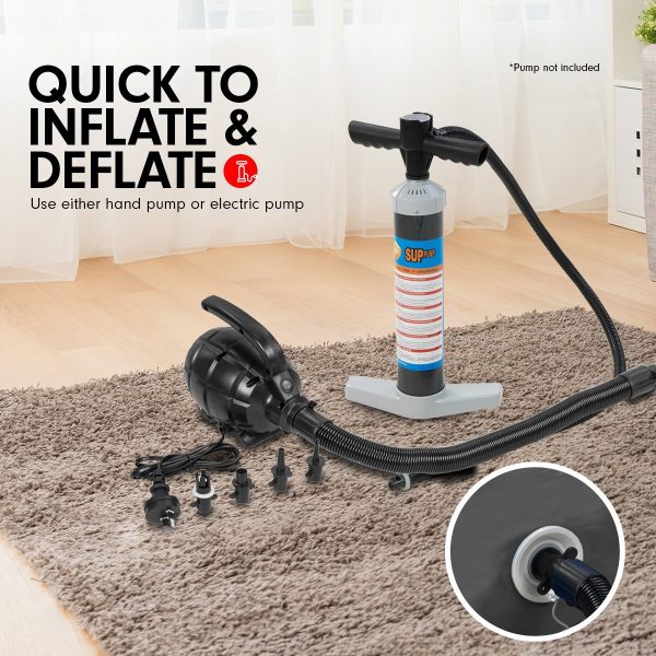 Inflatable Gymnastics Air Barrel Exercise Roller 120cm x 75cm – Black