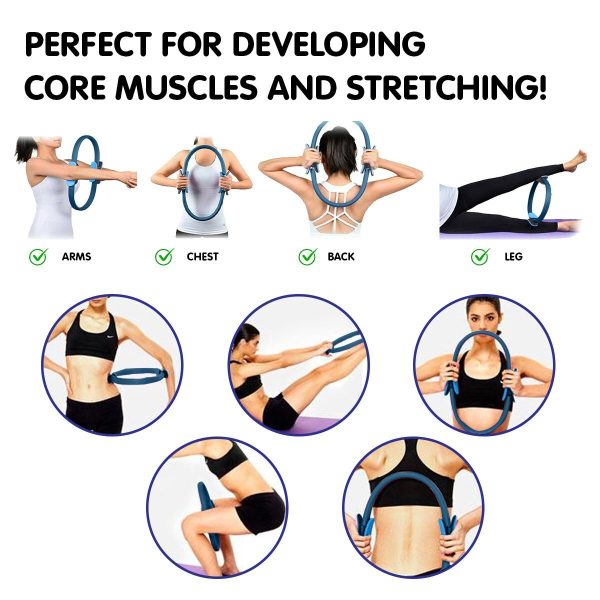 Pilates Ring Band Yoga Home Workout Exercise Band – Blue
