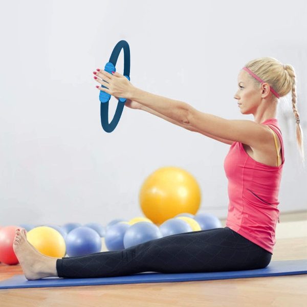 Pilates Ring Band Yoga Home Workout Exercise Band – Blue