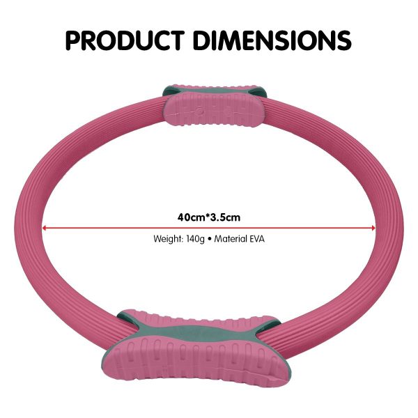 Pilates Ring Band Yoga Home Workout Exercise Band – Pink