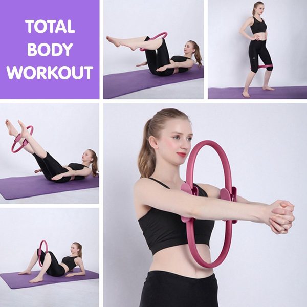 Pilates Ring Band Yoga Home Workout Exercise Band – Pink