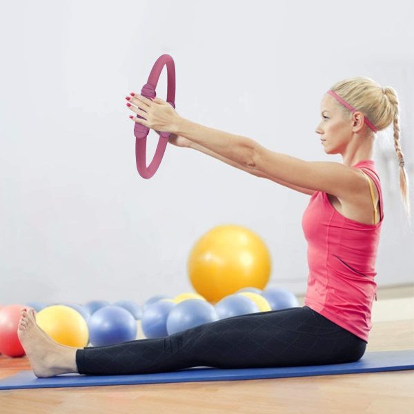 Pilates Ring Band Yoga Home Workout Exercise Band – Pink