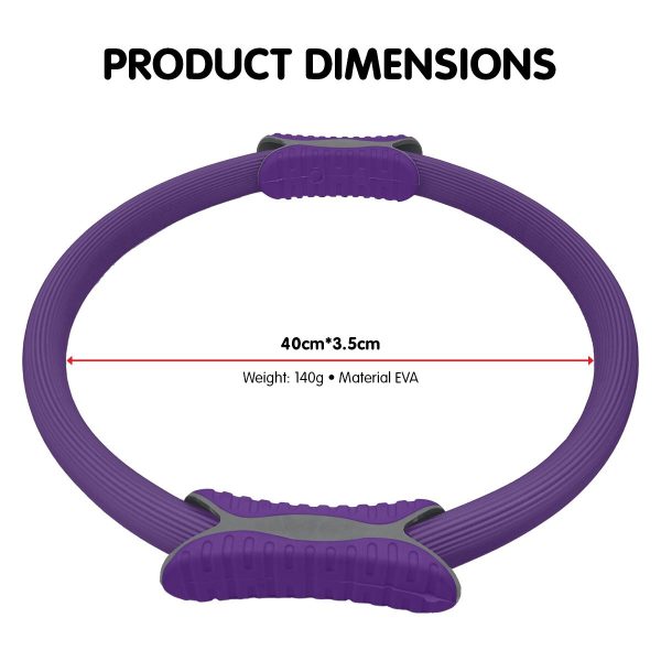 Pilates Ring Band Yoga Home Workout Exercise Band – Purple