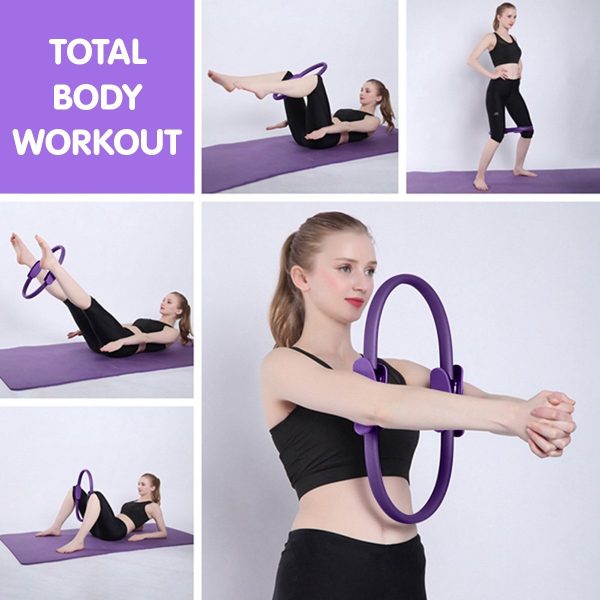 Pilates Ring Band Yoga Home Workout Exercise Band – Purple