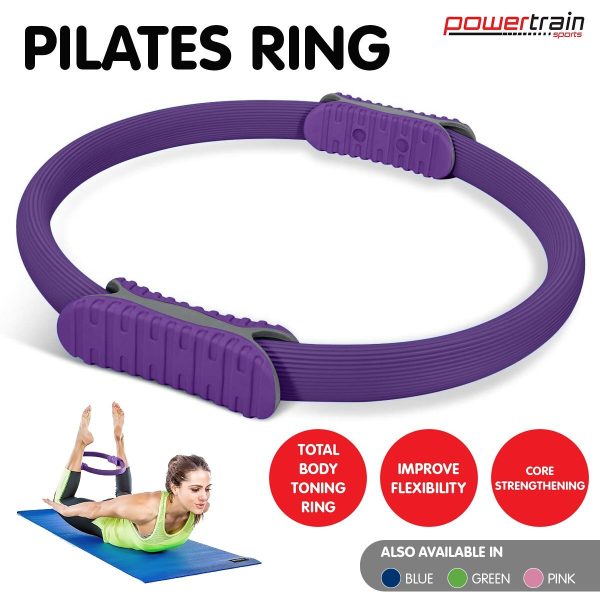 Pilates Ring Band Yoga Home Workout Exercise Band – Purple