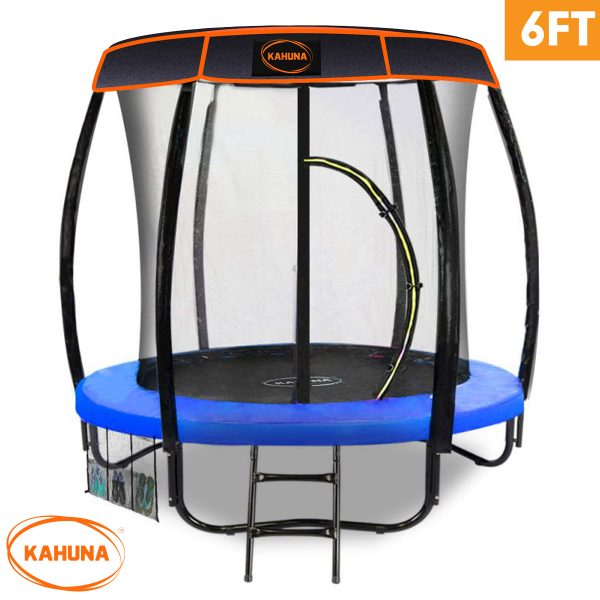 Kahuna Trampoline 6ft with Roof – Blue