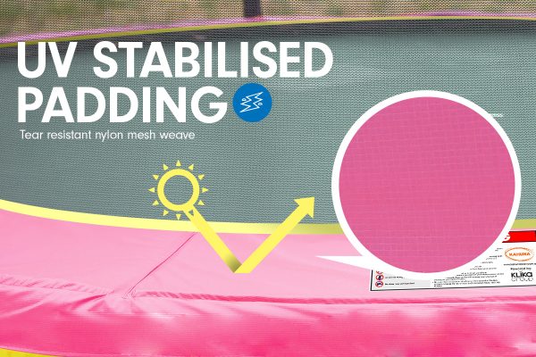 Kahuna Trampoline 6ft with Roof – Pink