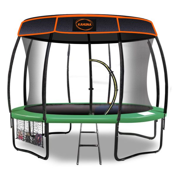 Kahuna Trampoline 8 ft with Roof – Green