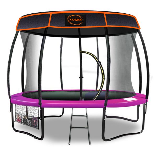 Trampoline 16 ft Kahuna with Roof set – Pink