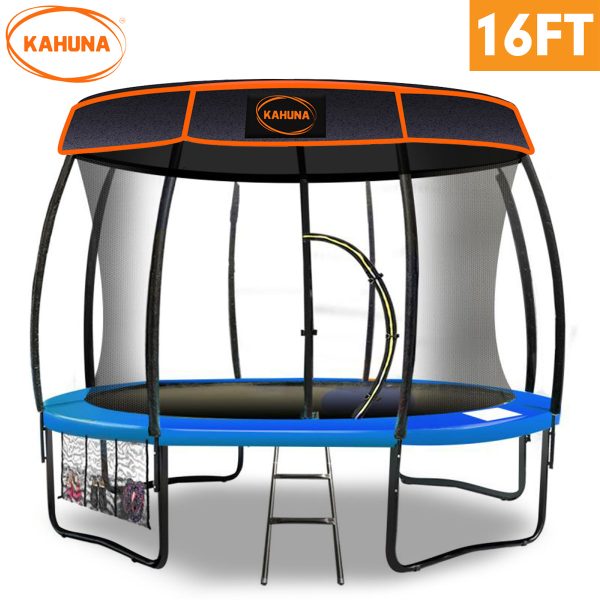 Trampoline 16 ft Kahuna with Roof – Blue