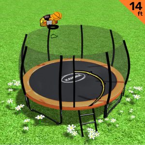 Kahuna 14ft Springless Trampoline with Basketball Set