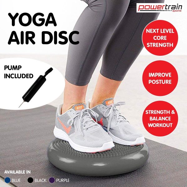 Powertrain Yoga Stability Disc Home Gym Pilates Balance Trainer – Grey