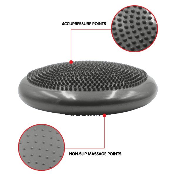 Powertrain Yoga Stability Disc Home Gym Pilates Balance Trainer – Grey