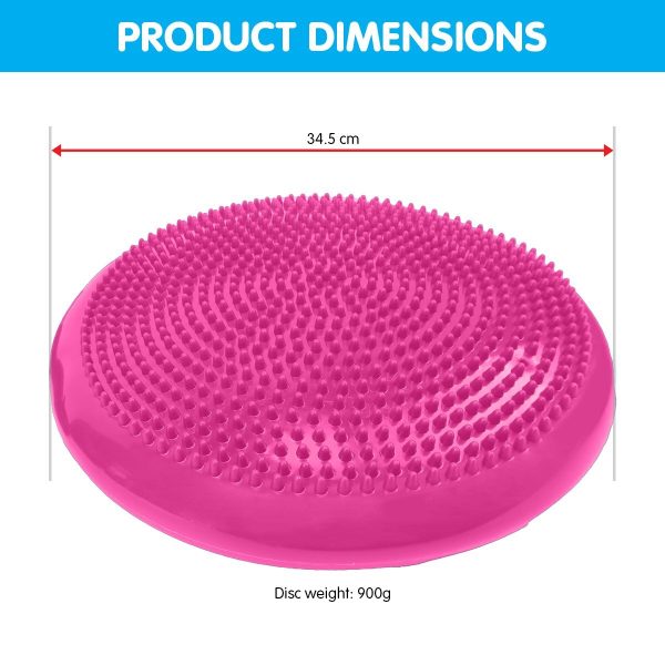 Powertrain Yoga Stability Disc Home Gym Pilates Balance Trainer – Pink